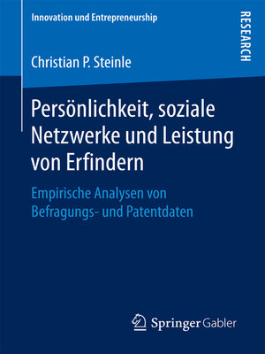 cover image of Persönlichkeit, soziale Netzwerke und Leistung von Erfindern